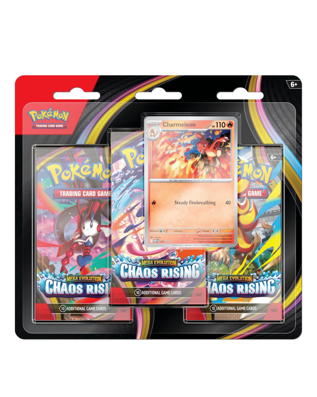 Pokémon: Mega Evolution—Chaos Rising: 3-pack Blister