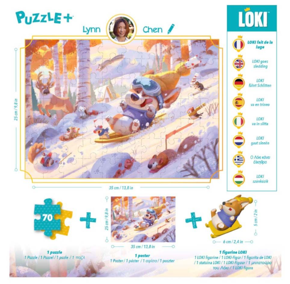 LOKI Puzzle +: Loki Goes Sledding (70pc)