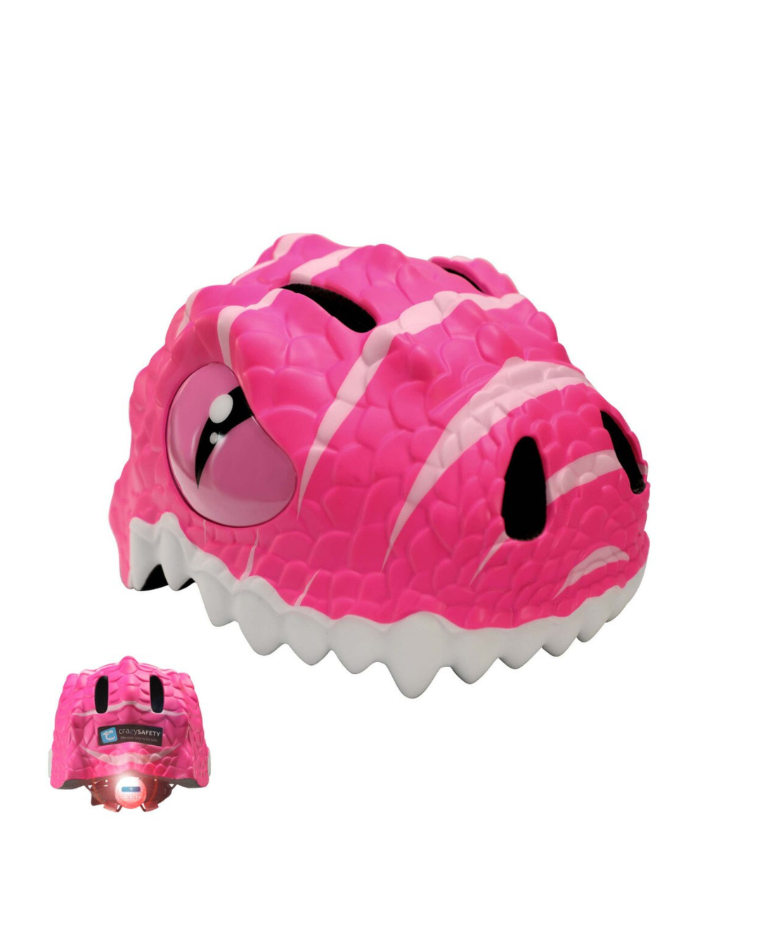 Crazy Safety - Dino Bicycle Helmet - Pink